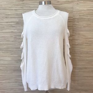 Express Cold-Arm Ribbed Knit Sweater